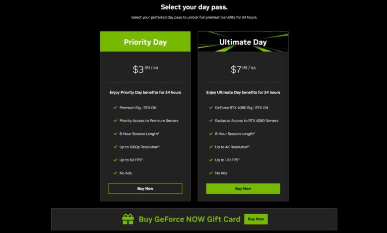 Nvidia’s GeForce Now streaming gets G-Sync and day passes