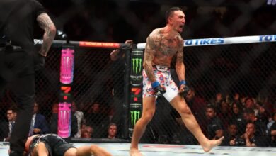 Referee Marc Goddard admits he ‘literally screamed’ as he stopped Max Holloway vs. Justin Gaethje at UFC 300