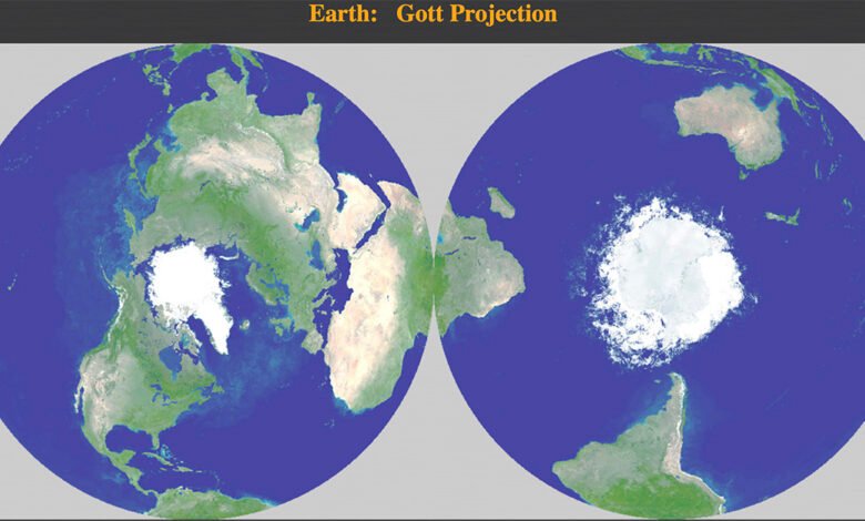 A flat map with the least error possible: The Gott-Goldberg-Vanderbei projection