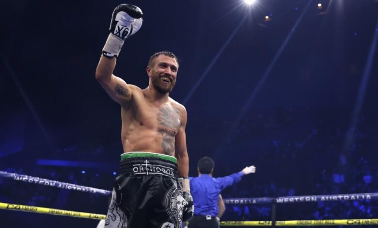 Ruthless Lomachenko stops Kambosos to win IBF lightweight title in Perth