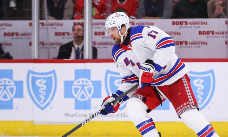 Rangers’ Blake Wheeler Available to Play vs. Panthers After Serious Leg Injury