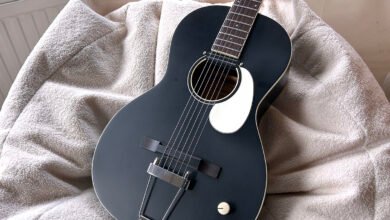 Taylor Swift, Phoebe Bridgers and Bob Dylan are all fans of the rubber bridge guitar. I played one for a month to find out what the hype was about – and it wasn’t at all what I expected