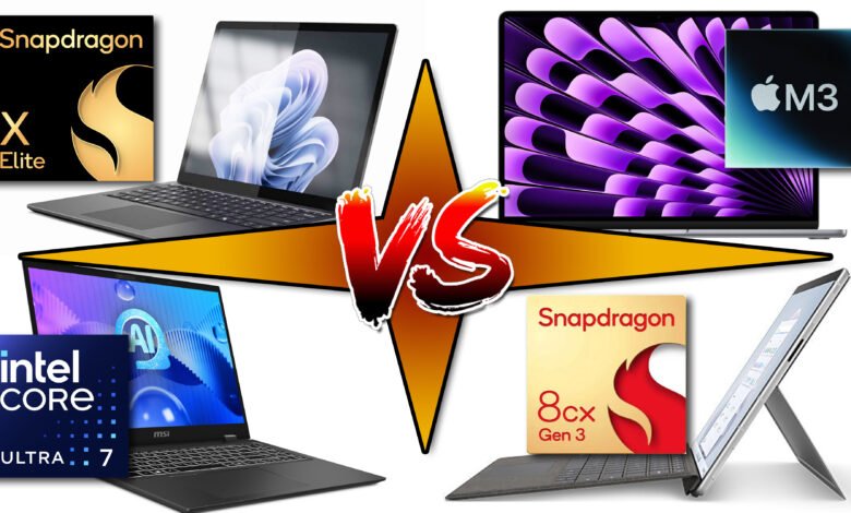 CPU Showdown: Snapdragon X vs. Intel Core vs. Apple M3