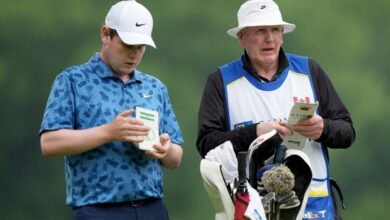 Robert MacIntyre claims maiden PGA Tour title with father as emergency caddie