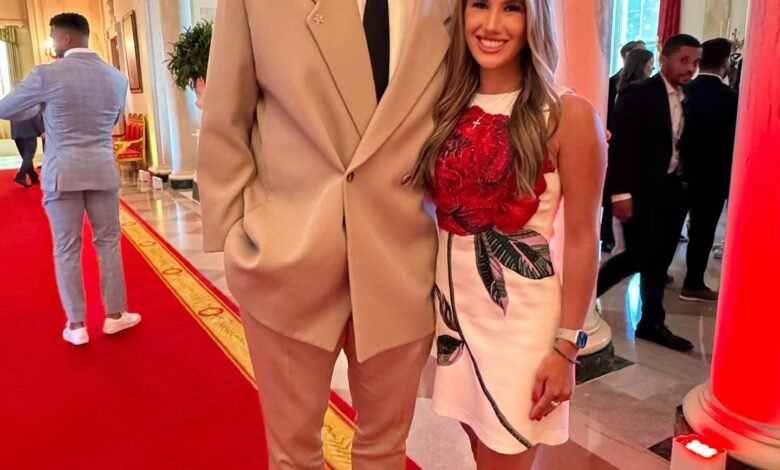Chiefs heiress Ava Hunt poses with Travis Kelce, Patrick Mahomes at White House after high school graduation