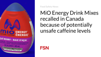 MiO Energy Drink Mixes recalled in Canada because of potentially unsafe caffeine levels