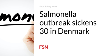 Salmonella outbreak sickens 30 in Denmark