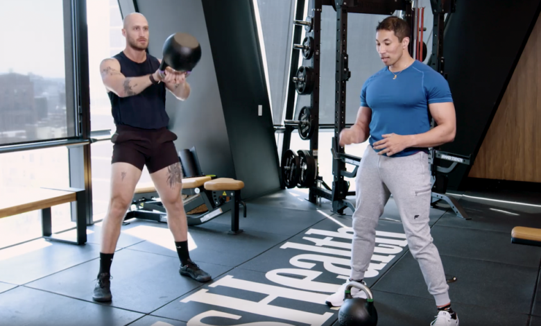 Challenge Your Workout Buddy to a Competitive Kettlebell Swing-Off