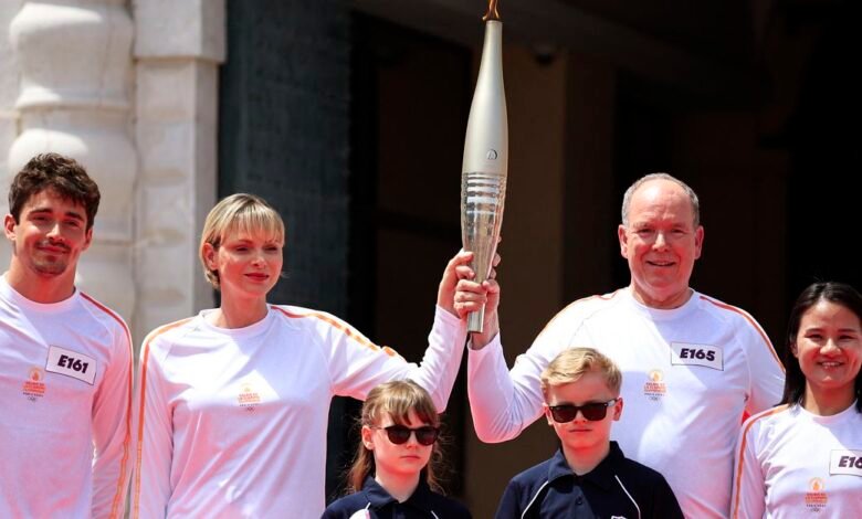 Charles Leclerc joins Olympic torch relay ahead of Paris Summer Games