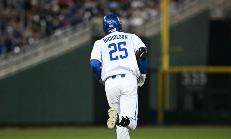 Men’s College World Series: Kentucky-Florida moved to Wednesday due to severe weather