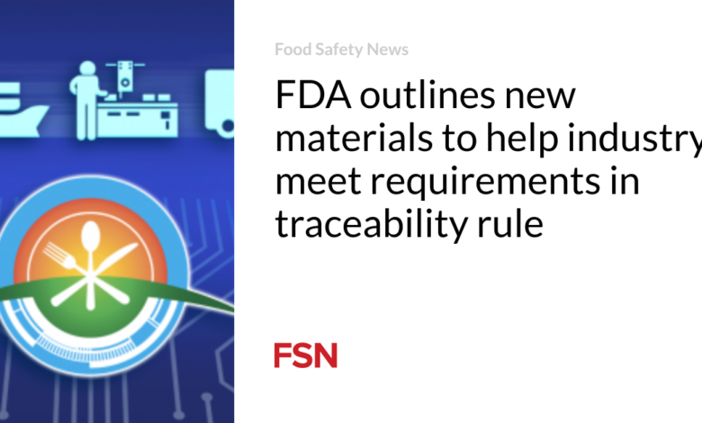 FDA outlines new materials to help industry meet requirements in traceability rule