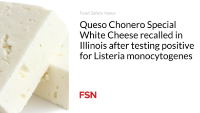 Queso Chonero Special White Cheese recalled in Illinois after testing positive for Listeria monocytogenes
