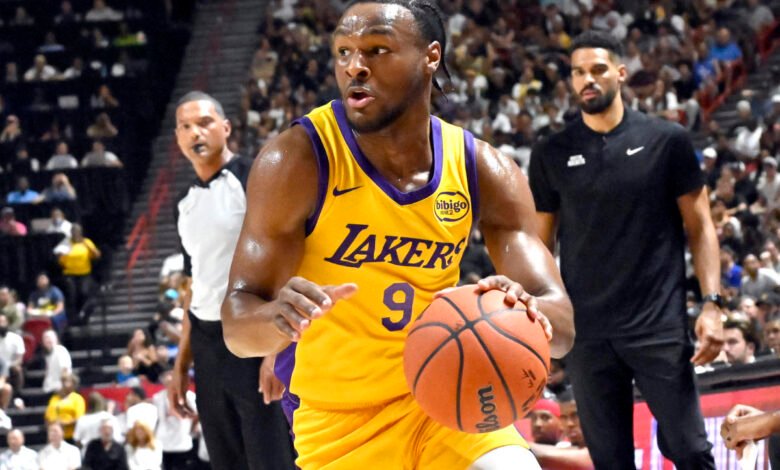 Lakers’ Bronny James doesn’t deny possibility of G League stint after scoring 8 points in Summer League