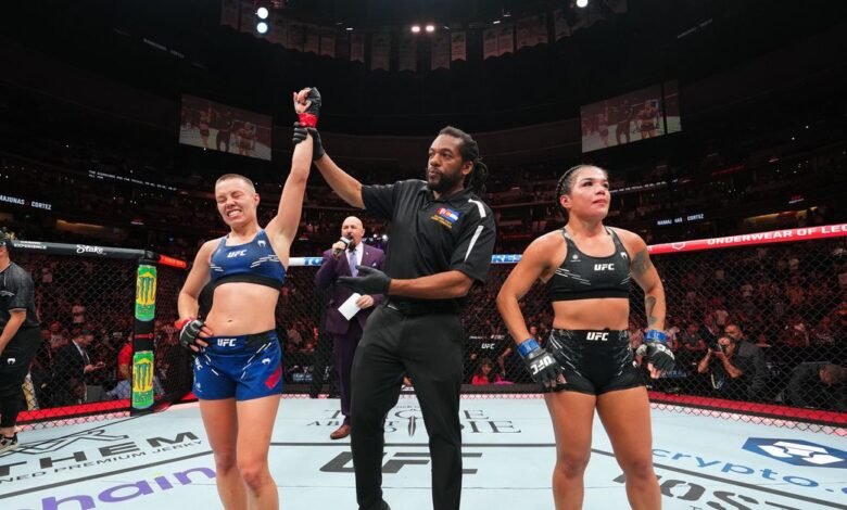 UFC Denver post-fight show: Reaction to Rose Namajunas’ dominance, Silva vs. Dober all-out chaos