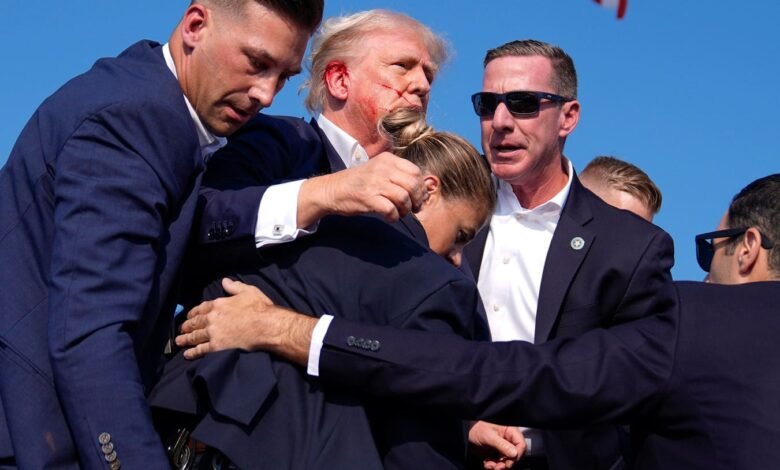 A Bloodied Trump Hurried Off Stage During Rally