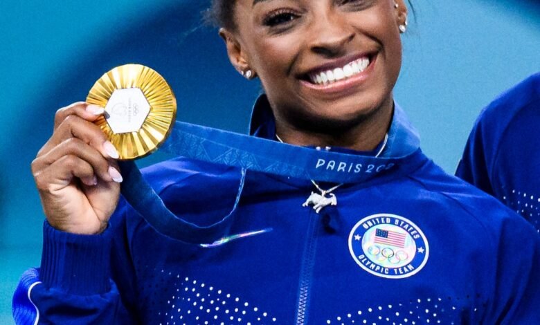 Simone Biles’ Necklace Proves She’s the GOAT After Gold Medal Win