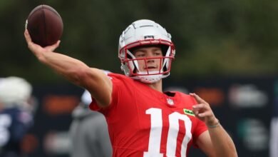 Patriots Set Timeline for Maye, Brissett QB1 Call; HC Says It’s ‘Still a Competition’