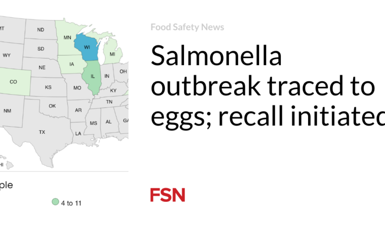 Salmonella outbreak traced to eggs; recall initiated