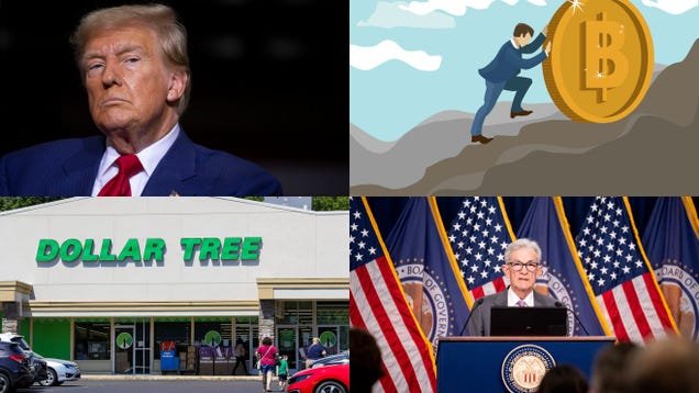 Trump Media stock sinks, Bitcoin stalls, Dollar Tree loses out to Walmart and Target: Markets news roundup