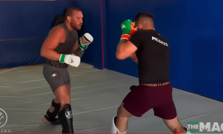 Watch: Conor McGregor returns to sparring — ‘Off we go again’