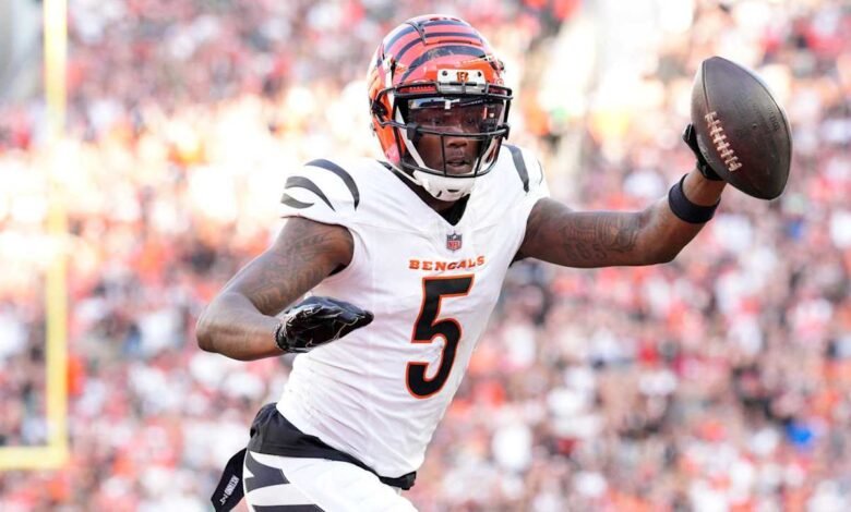 Bengals WR Tee Higgins (hamstring) off injury report, set to play vs. Commanders on Monday night                          Sep 21, 2024