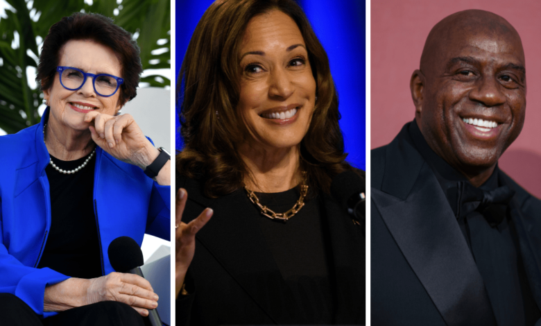 Magic Johnson, Billie Jean King and Steve Kerr Co-Chair ‘Athletes for Harris’ Campaign