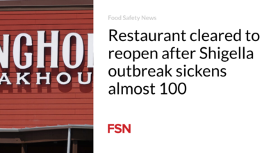 Restaurant cleared to reopen after Shigella outbreak sickens almost 100