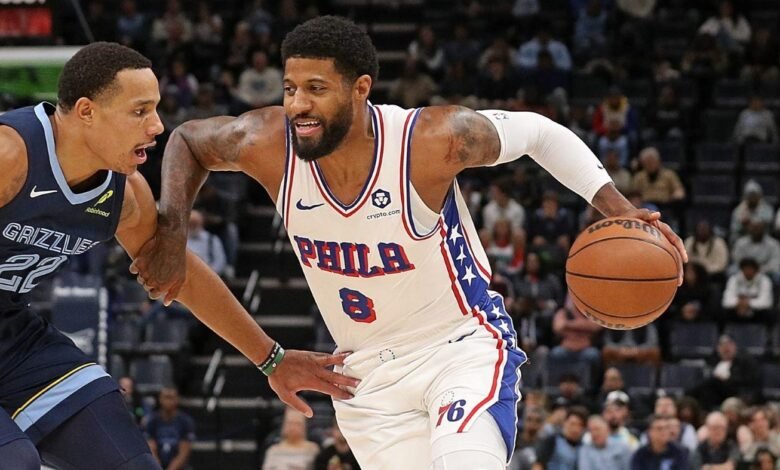 Paul George hyperextends left knee for second time in a month as 76ers season goes from bad to worse