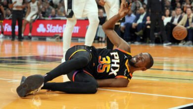 Suns star Kevin Durant to miss 1-2 weeks with ankle sprain just games after return from calf injury