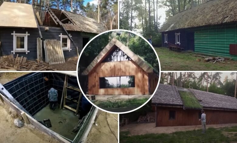 Man Spends 3 Years Turning Abandoned Cabin Into an Off-Grid Paradise—Complete With Secret Underground Bunker