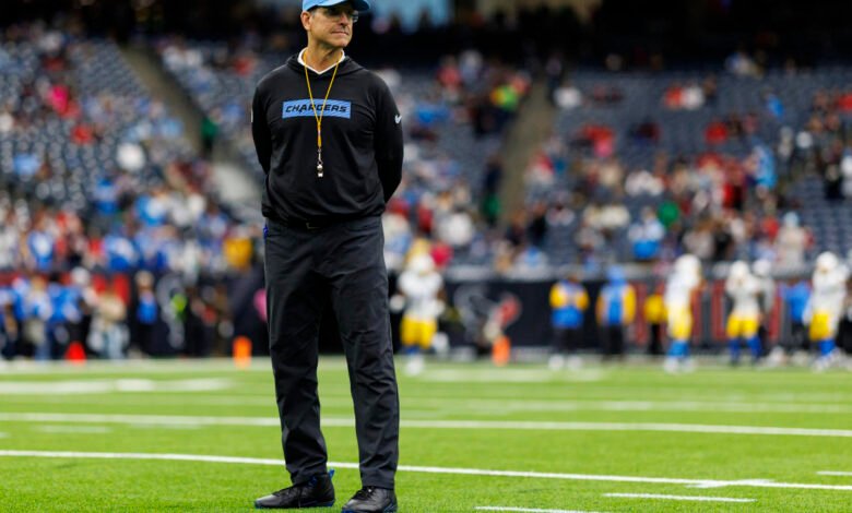 Chargers coach Jim Harbaugh to undergo heart procedure, hip replacement this offseason