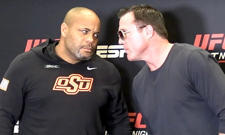 Daniel Cormier and Chael Sonnen playfully face-off at TUF 33 Press Conference